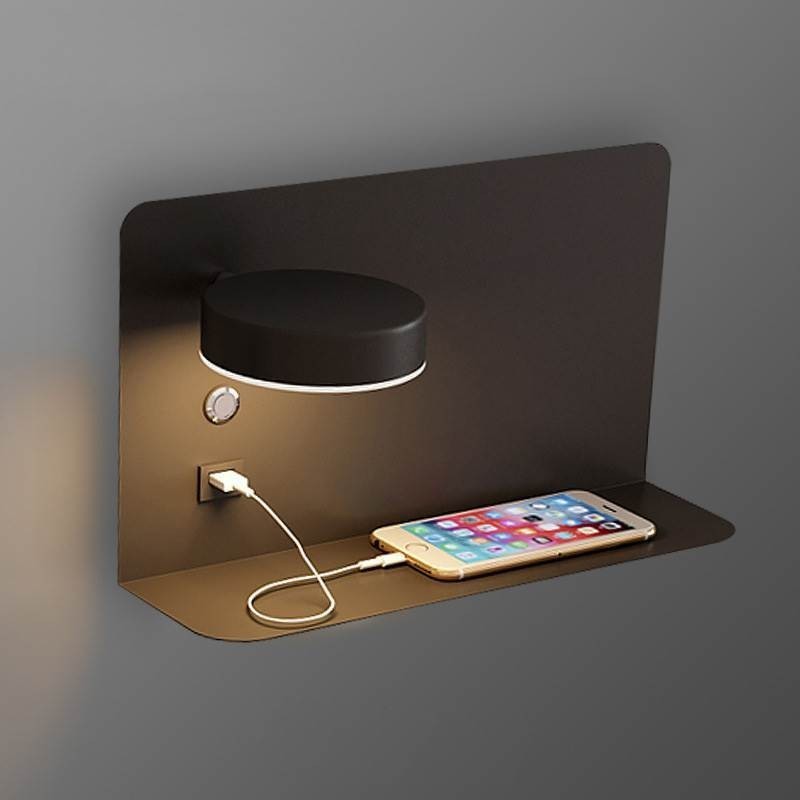 Nástěnná lampa otočné svítidlo s nabíjecím portem USB