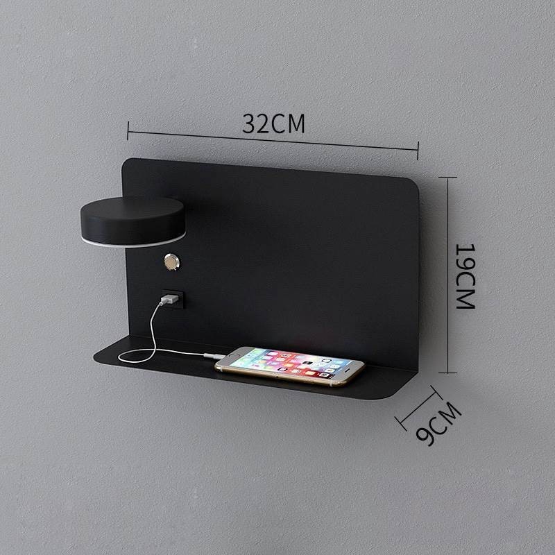 Nástěnná lampa otočné svítidlo s nabíjecím portem USB