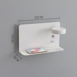 Nástěnná lampa otočné svítidlo s nabíjecím portem USB