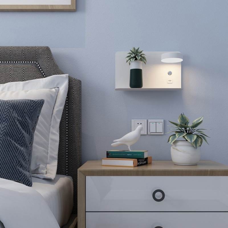 Nástěnná lampa otočné svítidlo s nabíjecím portem USB