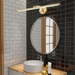 Nástěnná nástěnná nástěnná nástěnná lampa z mosazného akrylového skla se zrcadlem