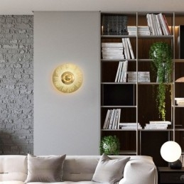 Severská mosazná nástěnná lampa Duté svítidlo kulatého tvaru