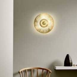 Severská mosazná nástěnná lampa Duté svítidlo kulatého tvaru