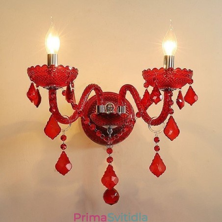 European Crystal Sconce Wall Light Red Color Light European Crystal Sconce Wall Light Red Color Light