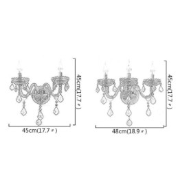 European Crystal Sconce Wall Light Red Color Light