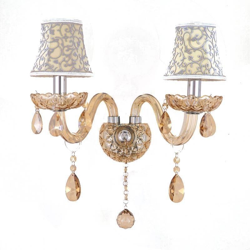 Elegantní nástěnná světelná ulička v evropském stylu Crystal Sconce