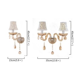 Elegantní nástěnná světelná ulička v evropském stylu Crystal Sconce