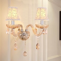 Elegantní nástěnná světelná ulička v evropském stylu Crystal Sconce