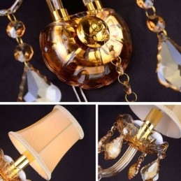 Evropské křišťálové svítidlo elegantní dvě lehké nástěnné světelné schody