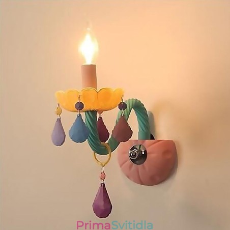 Evropské křišťálové svítidlo Macaron barevné nástěnné světlo Evropské křišťálové svítidlo Macaron barevné nástěnné světlo