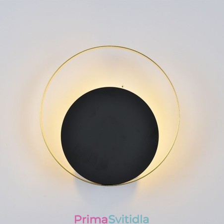 Moderní nástěnné svítidlo Černé kruhové nástěnné svítidlo Creative Lamp Noční osvětlení Moderní nástěnné svítidlo Černé kruhové nástěnné svítidlo Creative Lamp Noční osvětlení