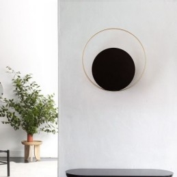 Moderní nástěnné svítidlo Černé kruhové nástěnné svítidlo Creative Lamp Noční osvětlení