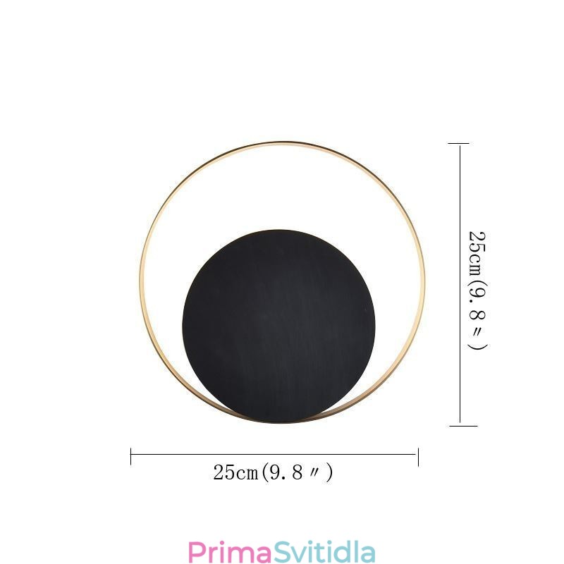 Moderní nástěnné svítidlo Černé kruhové nástěnné svítidlo Creative Lamp Noční osvětlení
