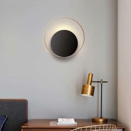 Moderní nástěnné svítidlo Černé kruhové nástěnné svítidlo Creative Lamp Noční osvětlení