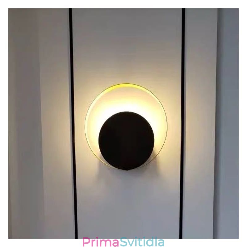 Moderní nástěnné svítidlo Černé kruhové nástěnné svítidlo Creative Lamp Noční osvětlení