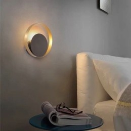 Moderní nástěnné svítidlo Černé kruhové nástěnné svítidlo Creative Lamp Noční osvětlení