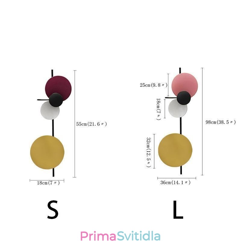 Moderní nástěnné svítidlo kruhové nástěnné svítidlo barevné domácí osvětlení noční osvětlení