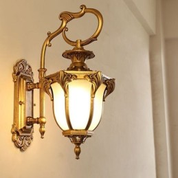 Evropská retro venkovní světlo vodotěsné vyřezávané nástěnné osvětlení nádvoří chodby
