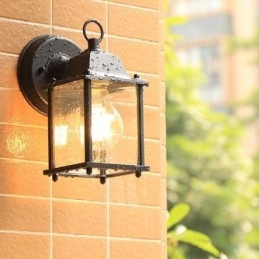 Evropské venkovní nástěnné svítidlo Vodotěsné čtvercové sloupové nástěnné světlo Nádvoří Zahrada Balkon