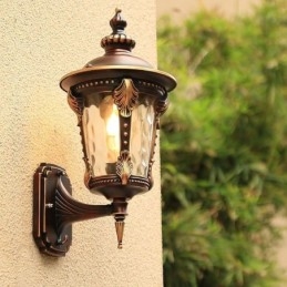 Evropské retro venkovní nástěnné nástěnné svítidlo Vodotěsné vyřezávané nástěnné osvětlení Zahrada Balkon Nádvoří