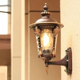 Evropské retro venkovní nástěnné nástěnné svítidlo Vodotěsné vyřezávané nástěnné osvětlení Zahrada Balkon Nádvoří
