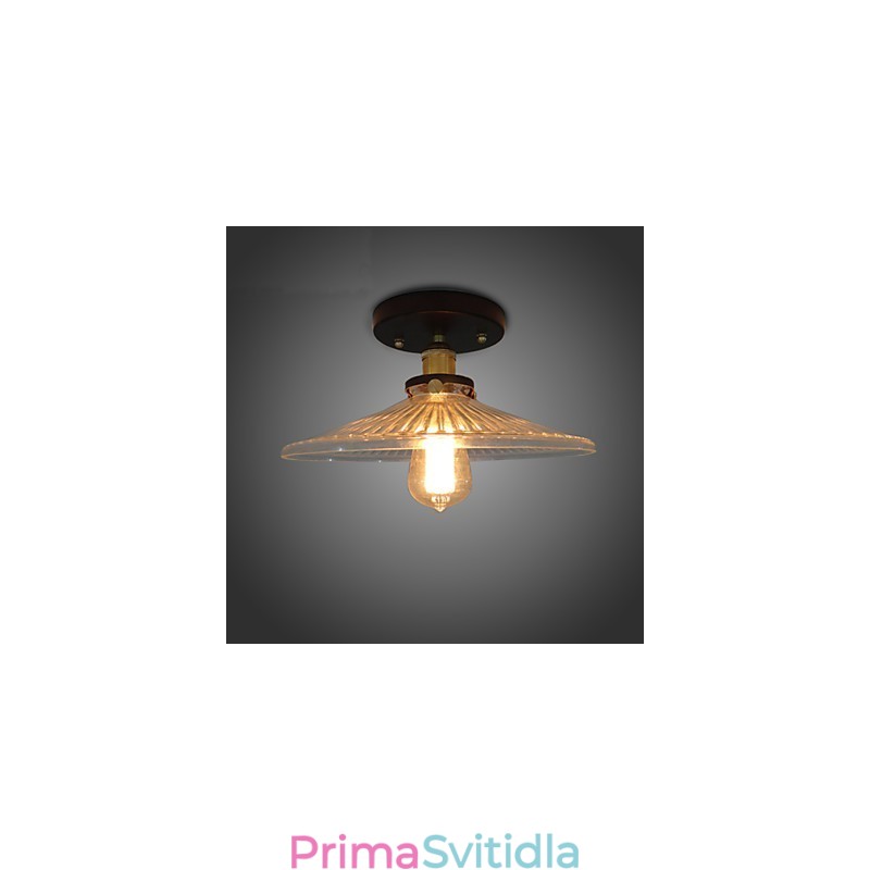 Americký venkov Průmyslová retro stolní stropní lampa 110V spirála Průhledné sklo Osvětlení domova