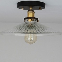 Americký venkov Průmyslová retro stolní stropní lampa 110V spirála Průhledné sklo Osvětlení domova