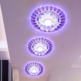 Křišťálová stropní lampa Bodové svítidlo SMD 3W kreativní lampa tubusové světlo Barevné kopulovité světlo