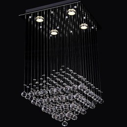 Clear Crystal 4 světla zapuštěná montáž v jednoduchém designu