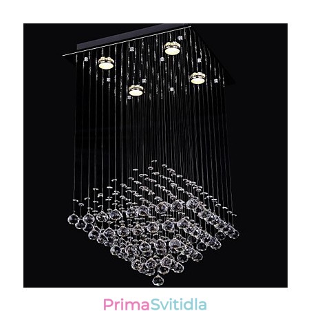 Clear Crystal 4 světla zapuštěná montáž v jednoduchém designu Clear Crystal 4 světla zapuštěná montáž v jednoduchém designu