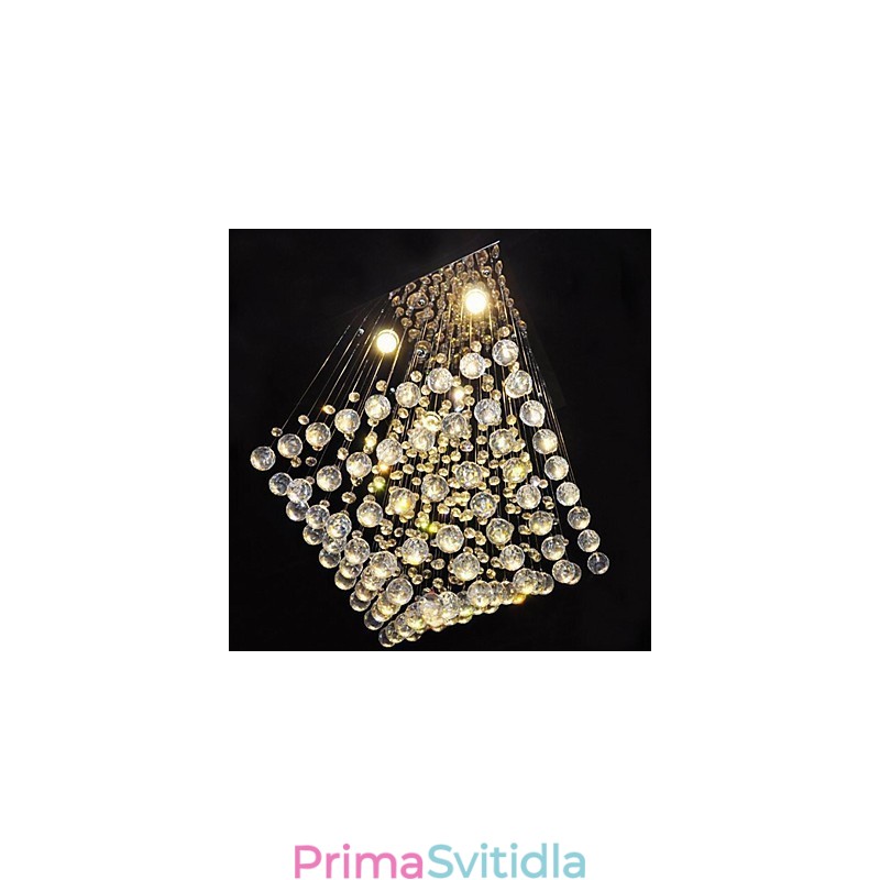 Clear Crystal 4 světla zapuštěná montáž v jednoduchém designu