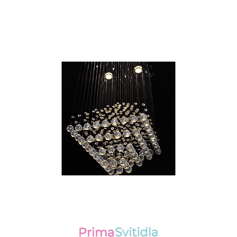 Clear Crystal 4 světla zapuštěná montáž v jednoduchém designu