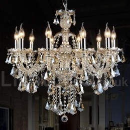 Koňakový křišťálový barevný přívěsek Light Crystal Moderní současná tradiční klasická retro lucerna země