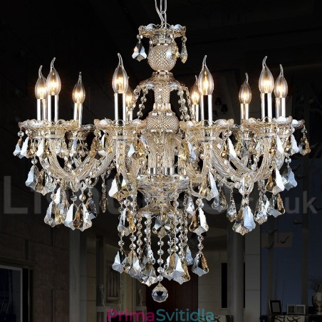 Koňakový křišťálový barevný přívěsek Light Crystal Moderní současná tradiční klasická retro lucerna země Koňakový křišťálový barevný přívěsek Light Crystal Moderní současná tradiční klasická retro lucerna země