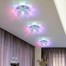 Křišťálová stropní lampa Bodové svítidlo SMD 3W kreativní lampa tubusové světlo Barevné kopulovité světlo