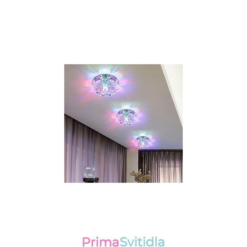 Křišťálová stropní lampa Bodové svítidlo SMD 3W kreativní lampa tubusové světlo Barevné kopulovité světlo