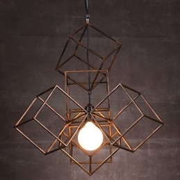Přívěsek 1 Light Vintage Minimalist Iron Paint Luster
