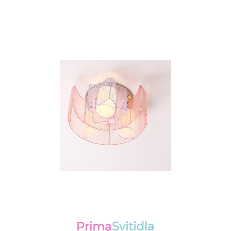 Kreslení Linka Romantické Hvězdy Měsíc Absorbuje Dome Light Lamp