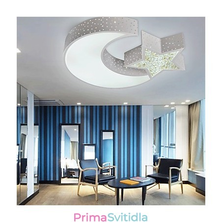 Kovový vzor pro moderní smluvní hvězdu a měsíc zapuštěnou montáží