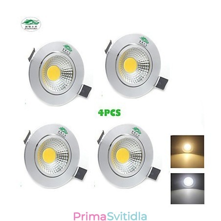 4ks Zweihnder 3W 300Lm COB stropní svítidlo Downlight teplé bílé světlo 4ks Zweihnder 3W 300Lm COB stropní svítidlo Downlight teplé bílé světlo