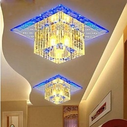 Mini křišťálové stropní svítidlo Bodové světlo SMD 3W kreativní lampa tubusové světlo Barevné čtvercové kopulovité světlo