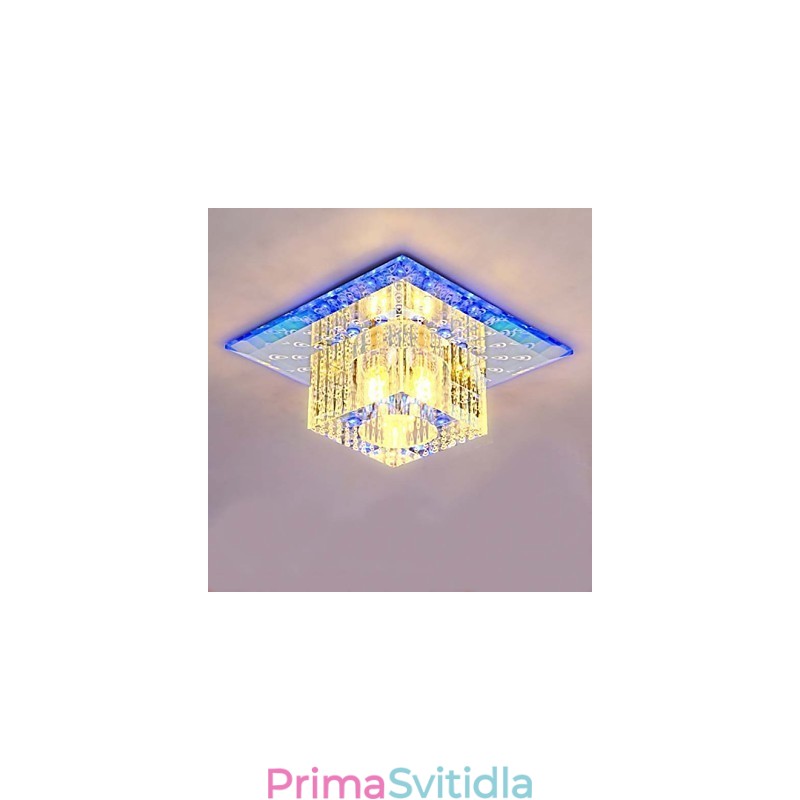 Mini křišťálové stropní svítidlo Bodové světlo SMD 3W kreativní lampa tubusové světlo Barevné čtvercové kopulovité světlo