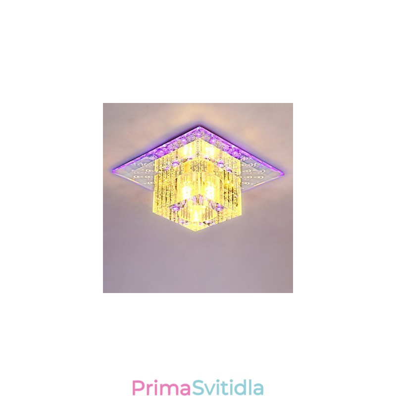 Mini křišťálové stropní svítidlo Bodové světlo SMD 3W kreativní lampa tubusové světlo Barevné čtvercové kopulovité světlo