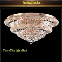 Moderní luxusní 9Moderní křišťálové stropní svítidlo Absorb Dome Light Průměr 80CM