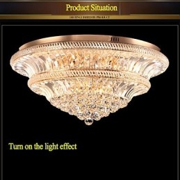 Moderní luxusní 9Moderní křišťálové stropní svítidlo Absorb Dome Light Průměr 80CM
