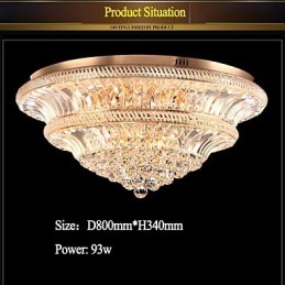 Moderní luxusní 9Moderní křišťálové stropní svítidlo Absorb Dome Light Průměr 80CM