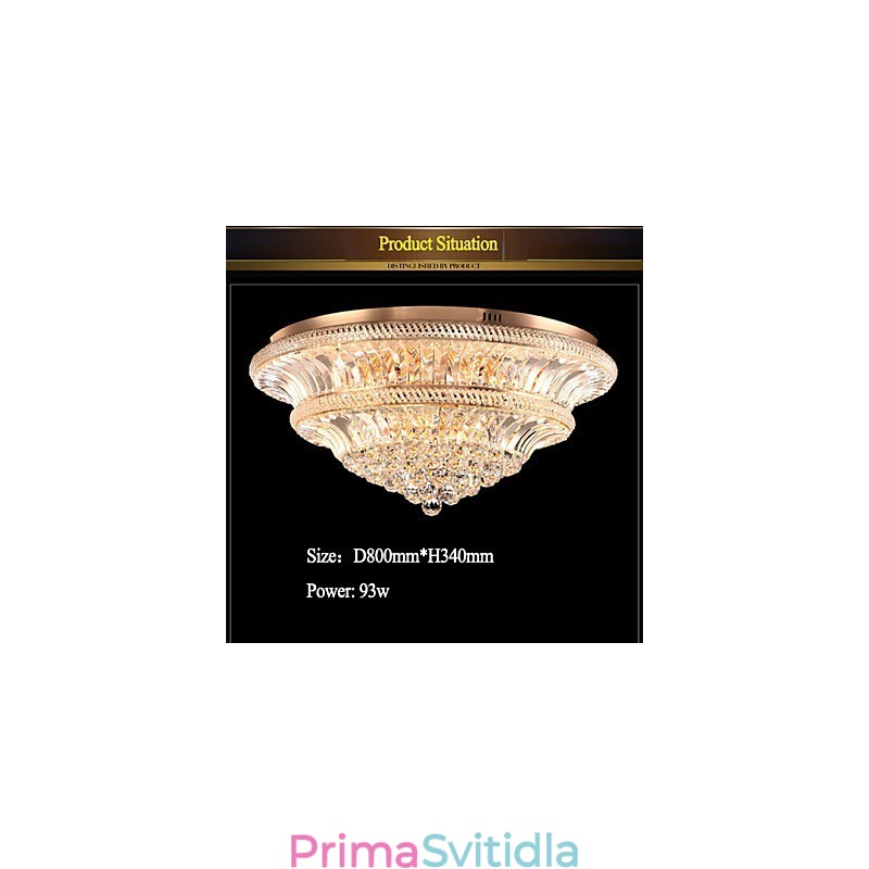 Moderní luxusní 9Moderní křišťálové stropní svítidlo Absorb Dome Light Průměr 80CM