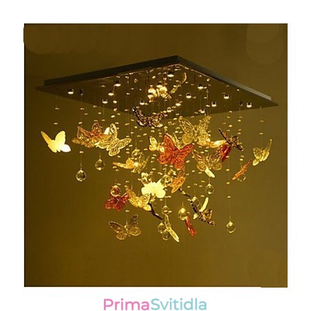 Crystal Lamp Kruhová Butterfly Crystal Lampa Crystal Lamp Kruhová Butterfly Crystal Lampa
