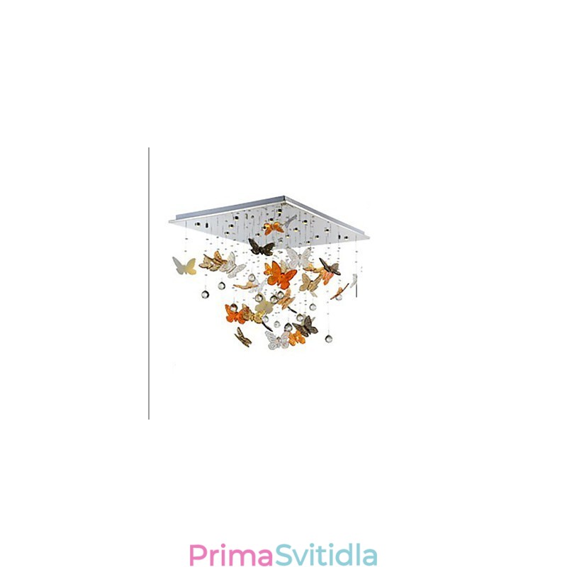 Crystal Lamp Kruhová Butterfly Crystal Lampa