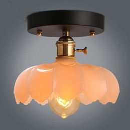 Zapuštěné retro osvětlení světel Skleněná stropní lampa